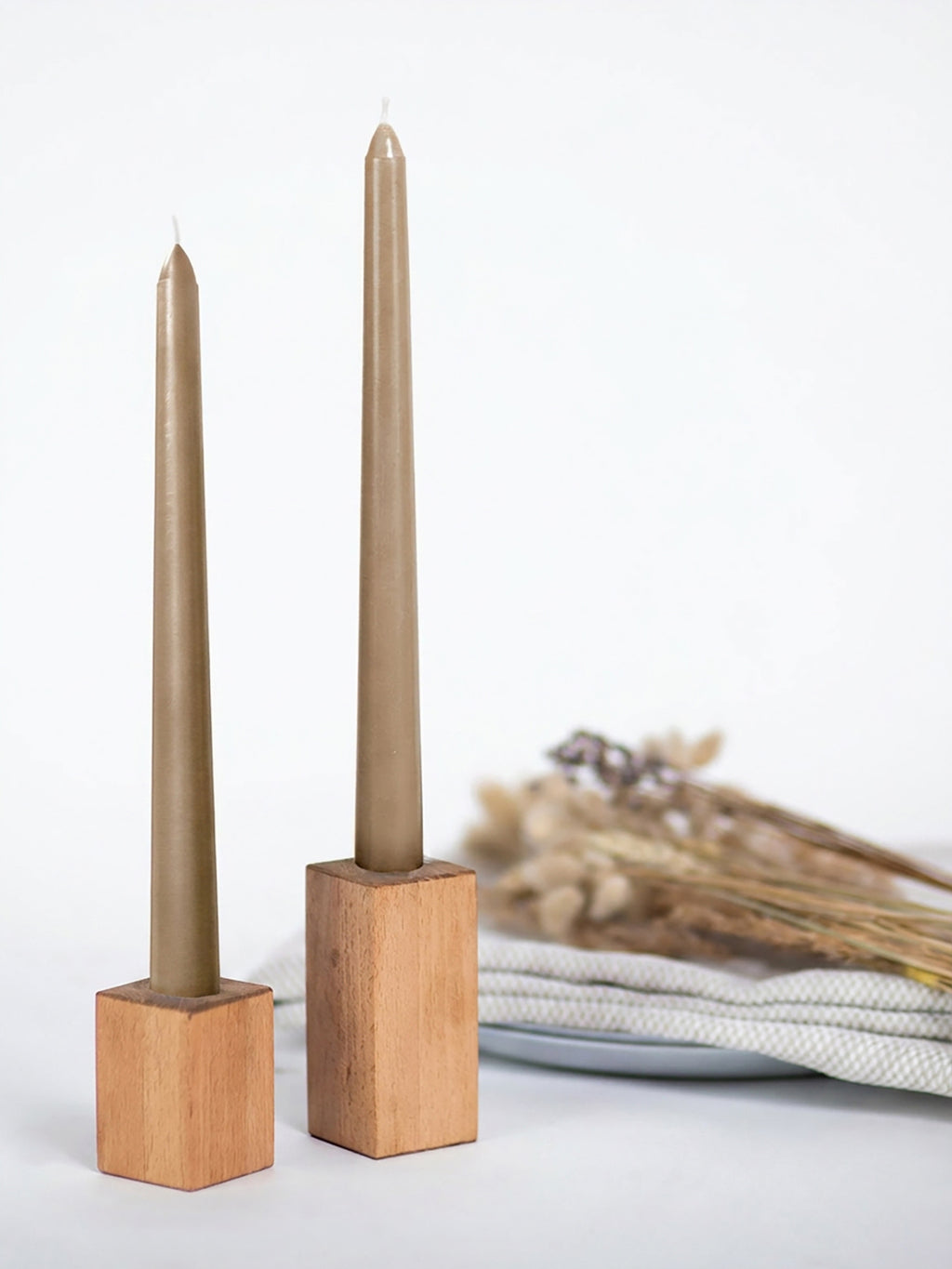 Sand Taper Candles - 12 pack