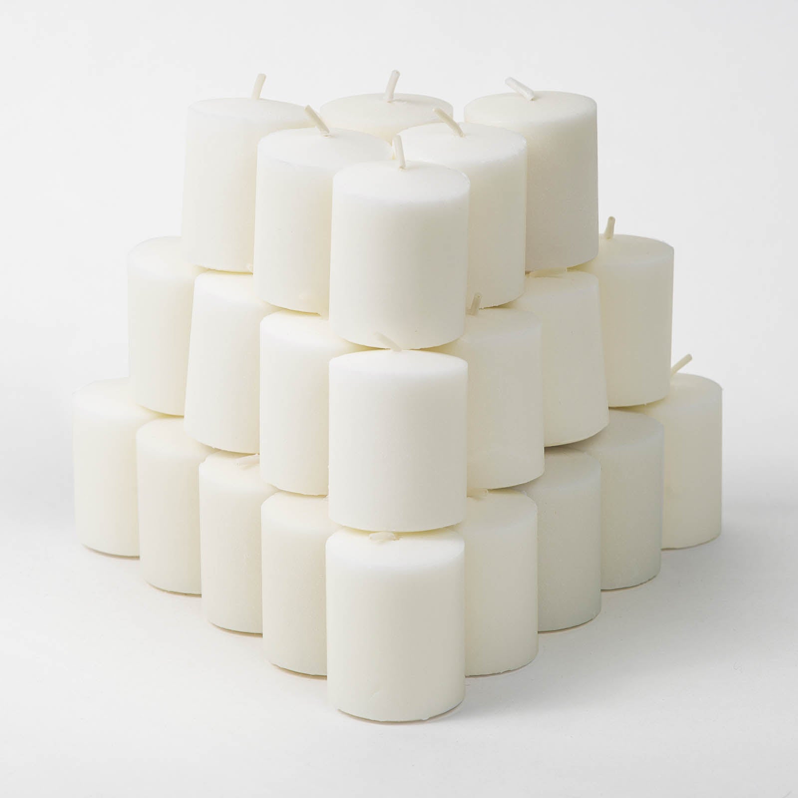 CANDWAX 15 Hour Votive Candles Set of 36 - Ivory Candles Perfect as Wedding Candles or Emergency Candles - 1.5x1.7 inch Unscented Ivory Votive Candles