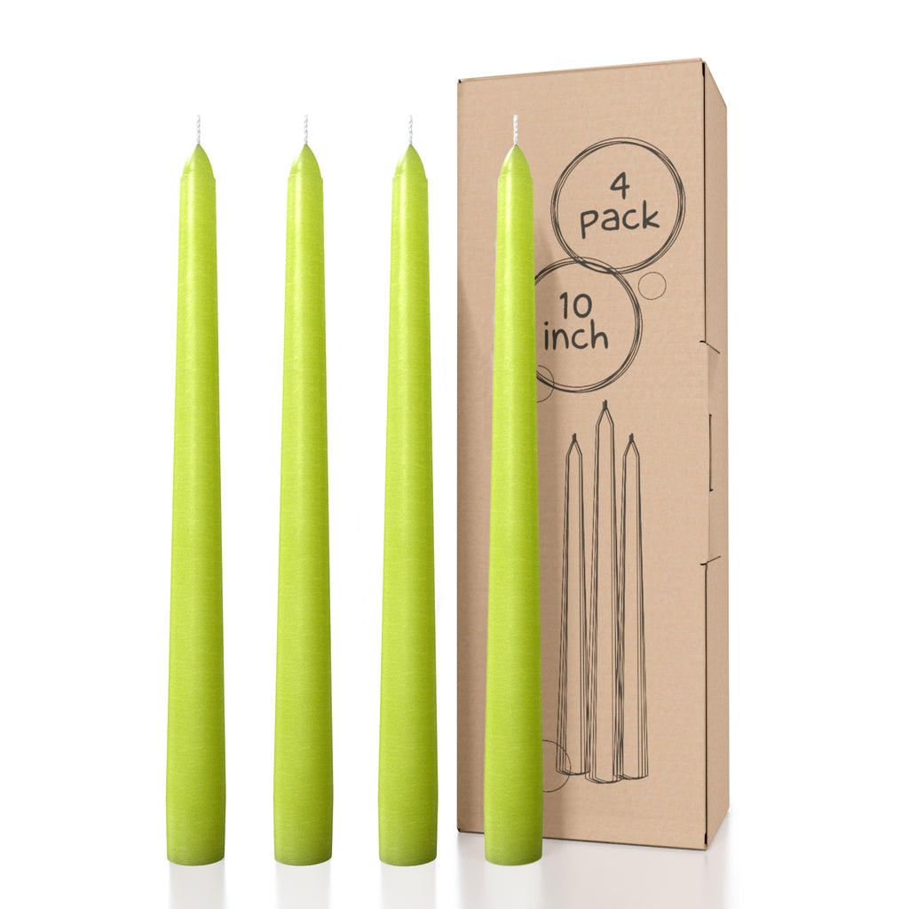 CANDWAX Olive Taper Candles - 4 pack