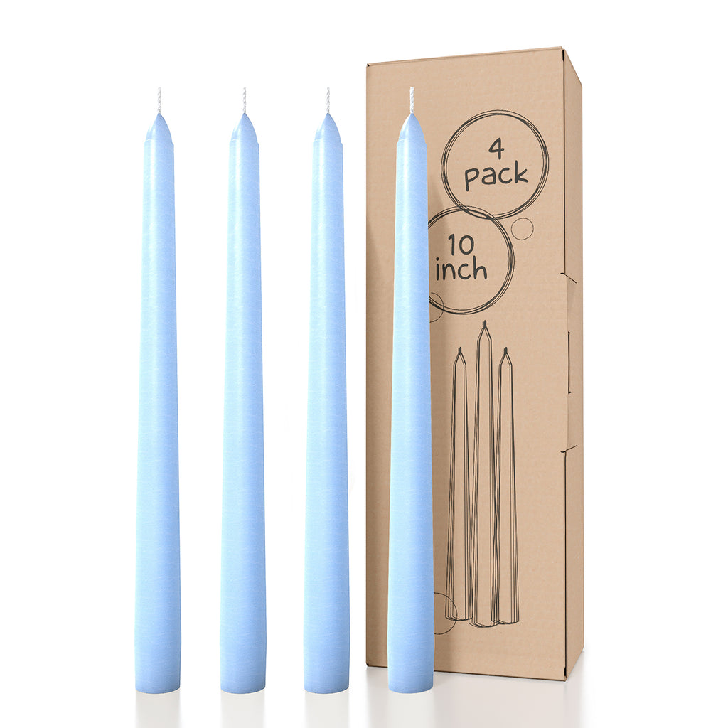 CANDWAX Baby Blue Taper Candles - 4 pack