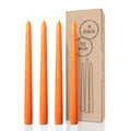 CANDWAX Orange Taper Candles - 4 pack