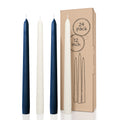 Bundle - Dark Blue & White 12' Taper Candles - 24 Pack