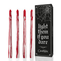CANDWAX Bloody Red Painted White Taper Candles - 4 pack