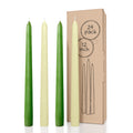 Bundle - Green & Ivory 12" Taper Candles - 24 Pack