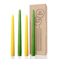Bundle - Green 12" & Yellow 10" Taper Candles - 24 Pack