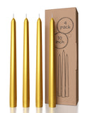 CANDWAX Gold Taper Candles - 4 pack