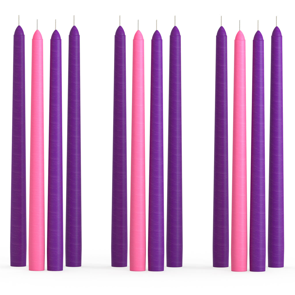 CANDWAX Advent Taper Candles - 12 pack