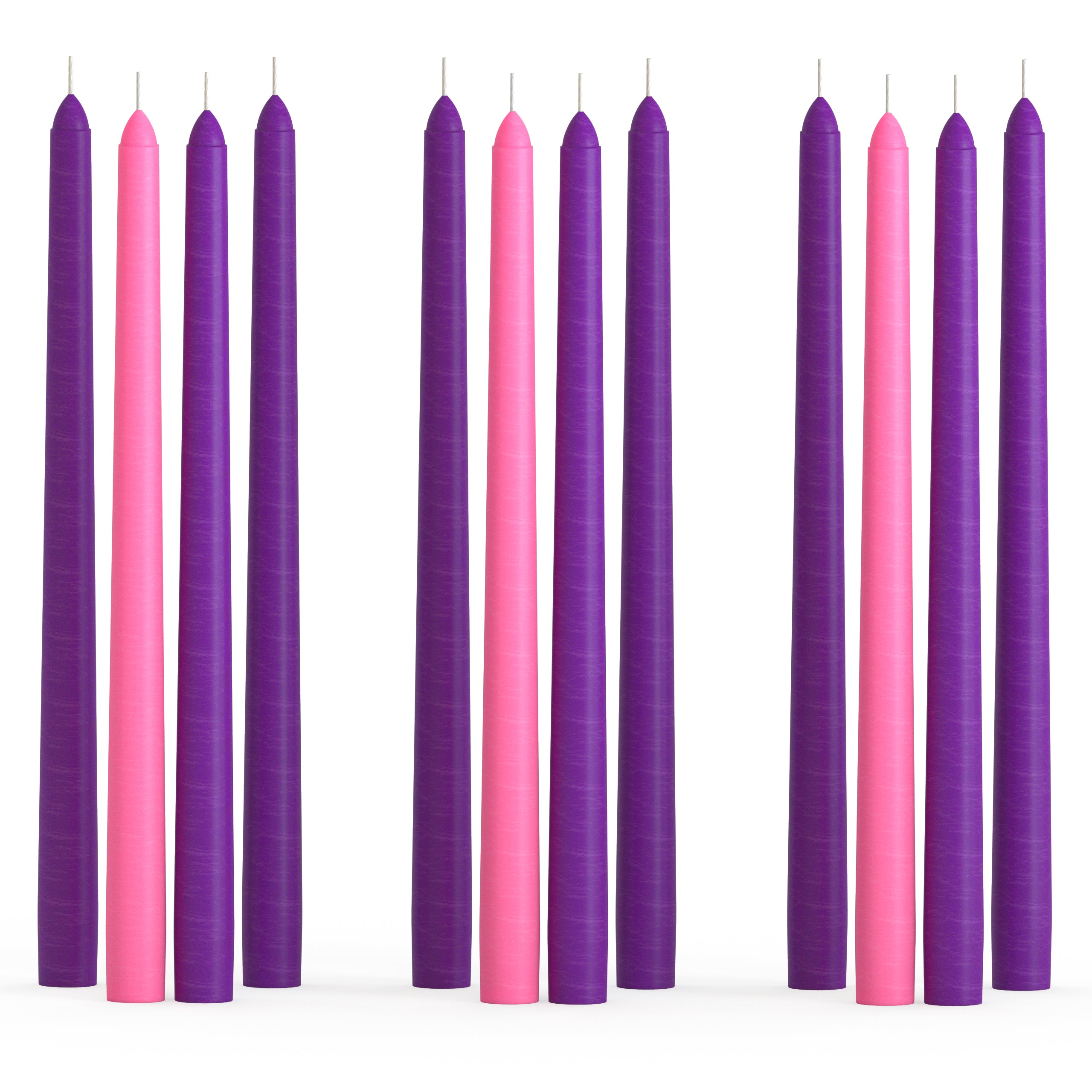 CANDWAX Advent Taper Candles - 12 pack