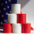 Bundle - Red & White 3" Pillar Candles