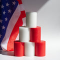 Bundle - Reg & White 4" Pillar Candles