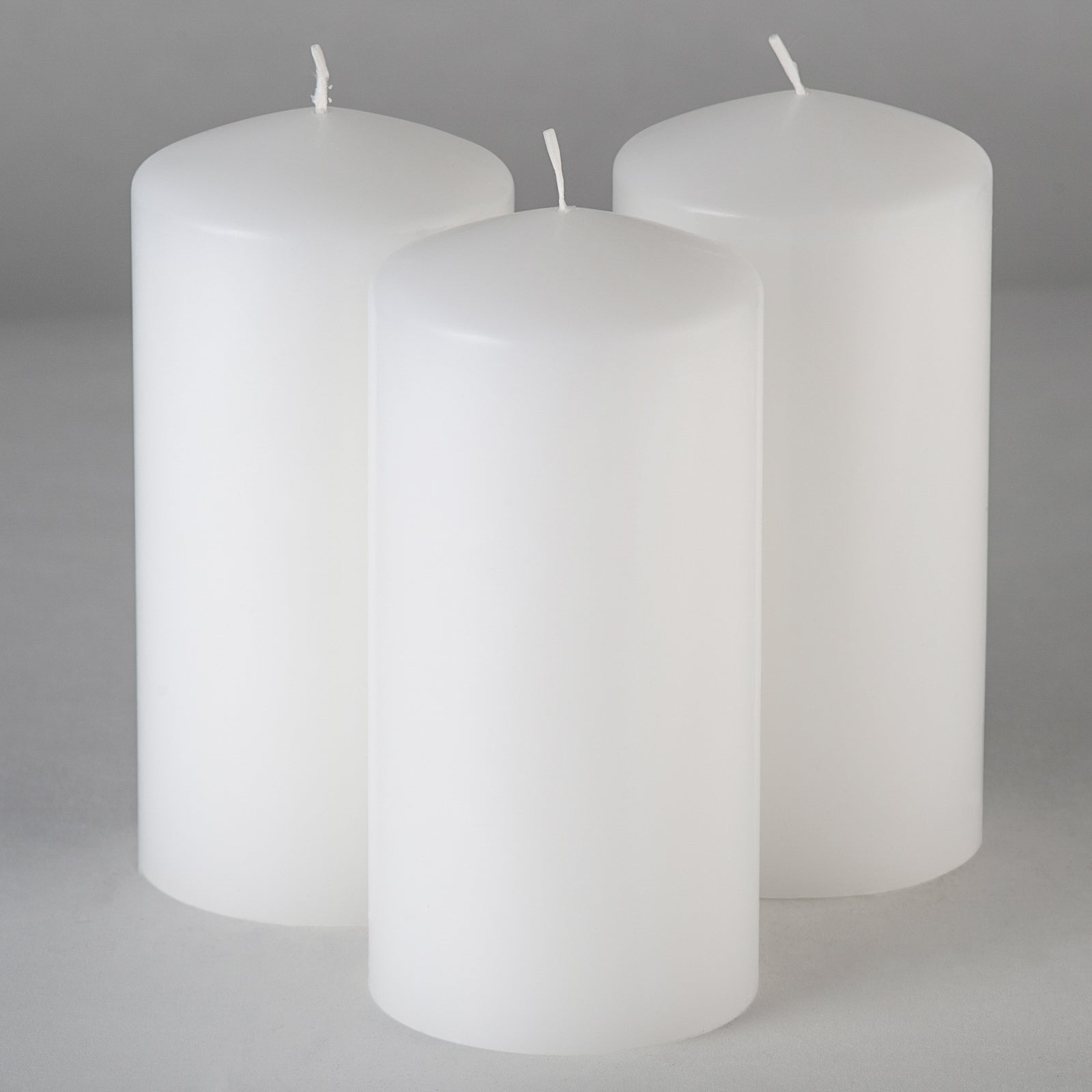 CANDWAX 3x6 inch White Pillar Candle Set of 3 - Large Pillar Candles White Perfect for Any Occasion - Long Burning White Candles Unscented