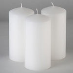 Load image into Gallery viewer, CANDWAX 3x6 inch White Pillar Candle Set of 3 - Large Pillar Candles White Perfect for Any Occasion - Long Burning White Candles Unscented
