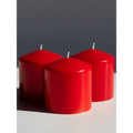 Red Pillar Candles - Solid Texture