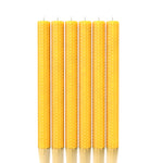 Load image into Gallery viewer, CANDWAX Hand Rolled Beeswax Candles 8 inch Set of 6 - Natural Beeswax Candles Honeycomb Perfect as Dinner Table Candles - 5 Hours Burning Handmade Beeswax Candles Taper - Bees Wax Candles for Home
