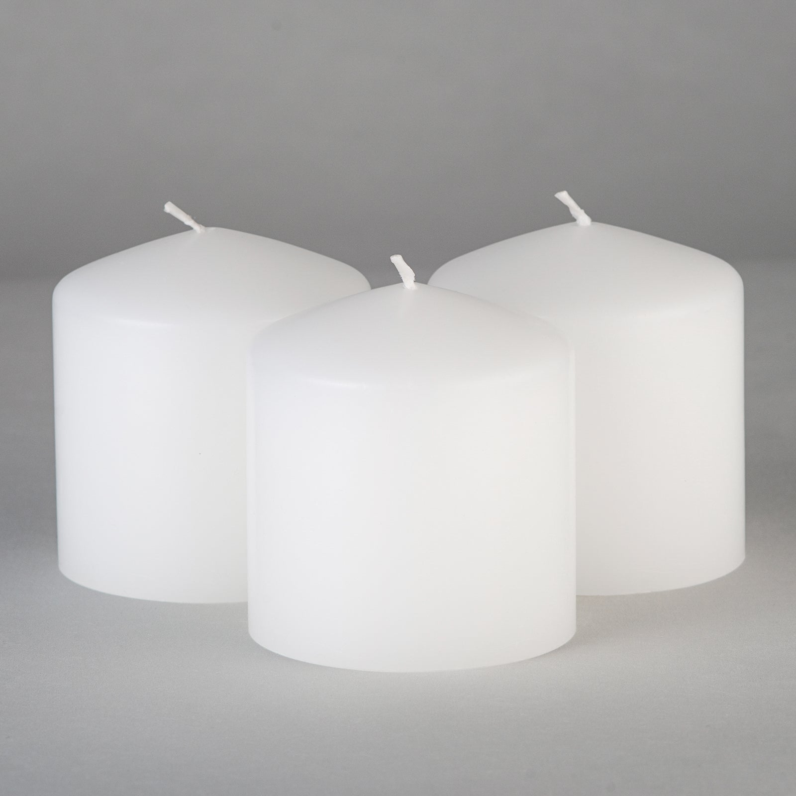 CANDWAX 3x3 inch White Pillar Candles Set of 3 - Elegant Decorative Candles for Home - Unscented White Candles for Relaxing Atmosphere