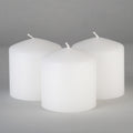 CANDWAX 3x3 inch White Pillar Candles Set of 3 - Elegant Decorative Candles for Home - Unscented White Candles for Relaxing Atmosphere