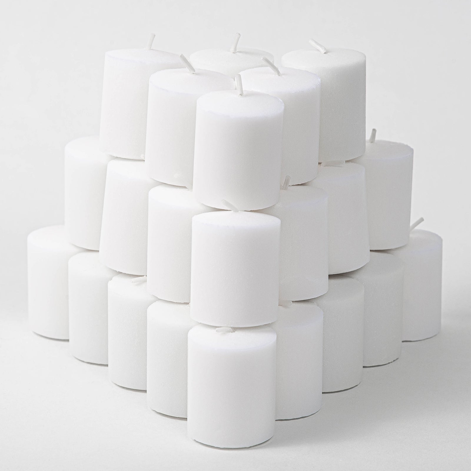 CANDWAX 15 Hour Votive Candles Set of 36 - White Candles Perfect as Wedding Candles or Emergency Candles - 1.5x1.7 inch Unscented White Votive Candles