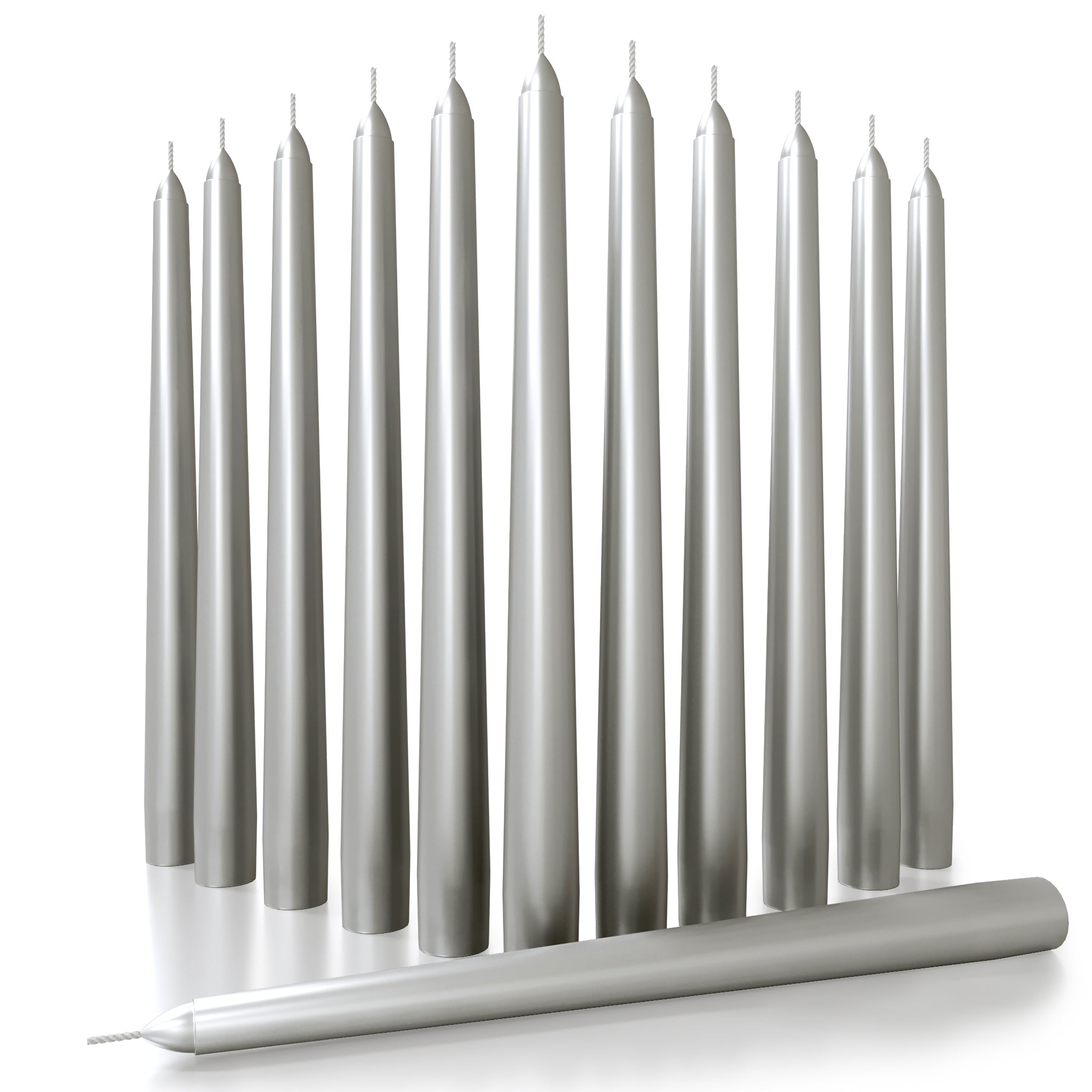 CANDWAX Silver Taper Candles