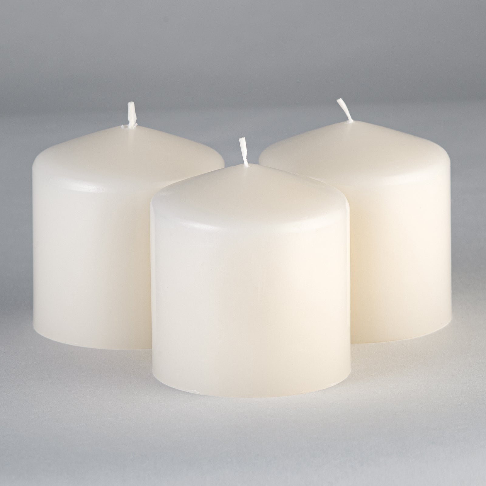 CANDWAX 3x3 inch Ivory Pillar Candles Set of 3 - Elegant Decorative Candles for Home - Unscented Ivory Candles for Relaxing Atmosphere