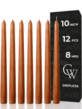 CANDWAX Terracotta Taper Candles - 12 pack