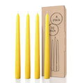 CANDWAX Yellow Taper Candles - 4 pack