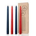 Bundle - Dark Blue & Red 10" Taper Candles - 24 Pack