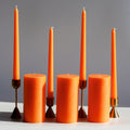 Bundle - Orange 6" Pillar & 12" Taper Candles