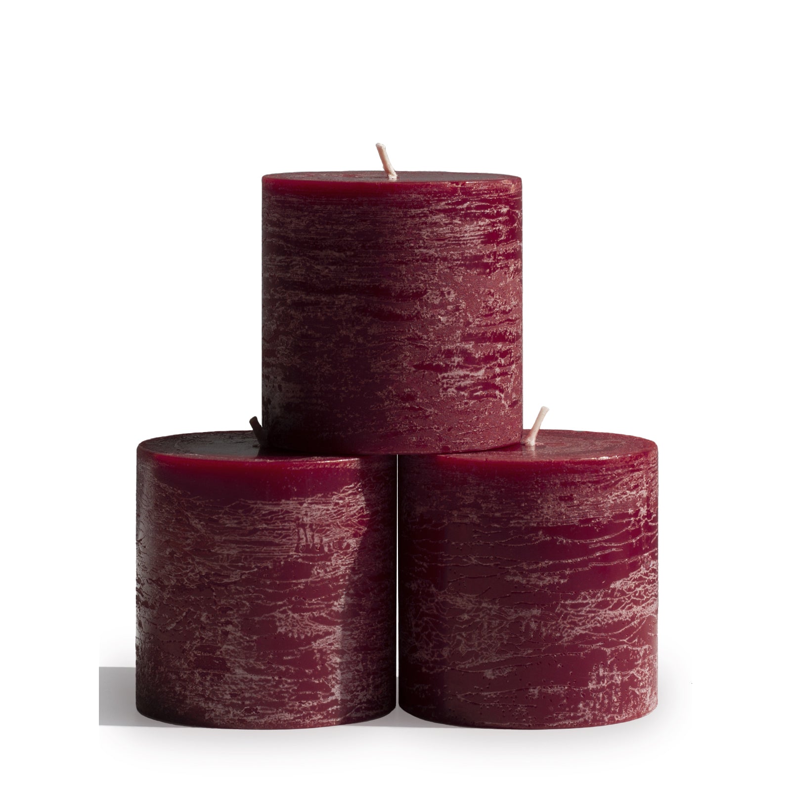 Burgundy Pillar Candles