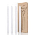 CANDWAX White Taper Candles - 4 pack