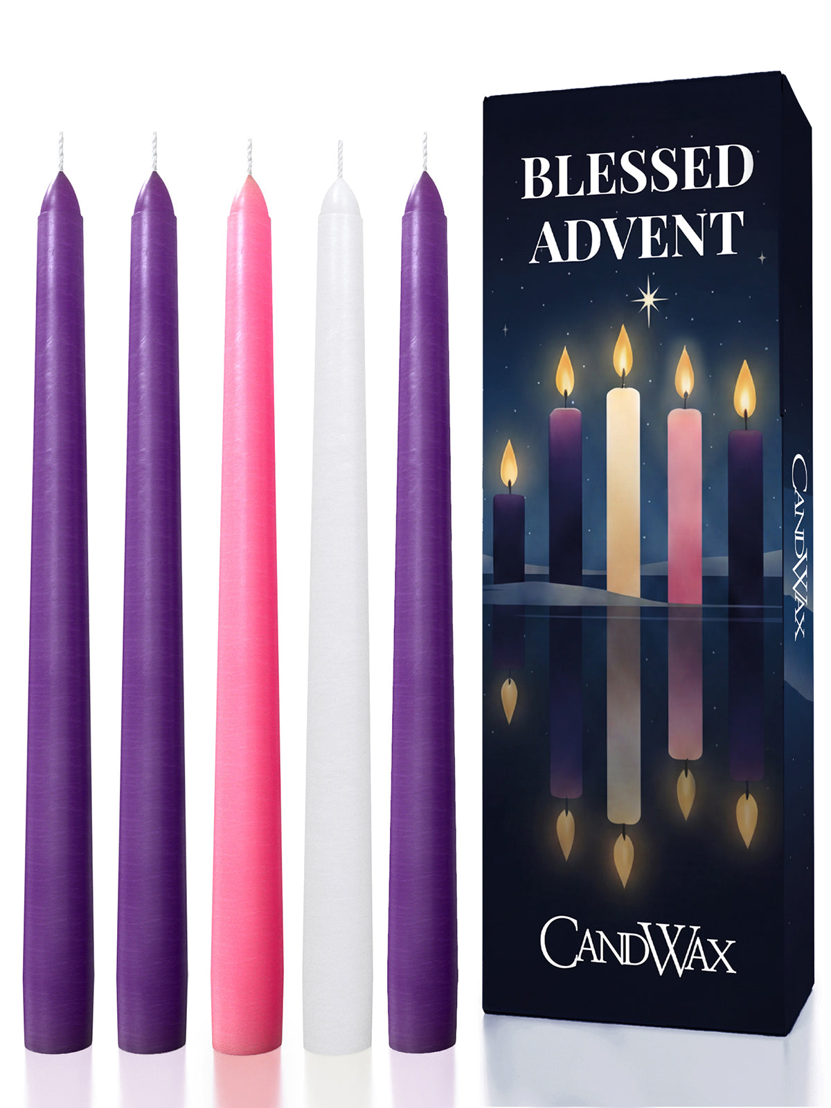 Advent Taper Candles - 5 pack
