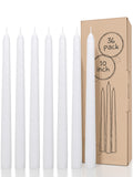 CANDWAX White Taper Candles - 36 pack