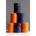 Bundle - Dark Blue & Orange 4" Pillar Candles