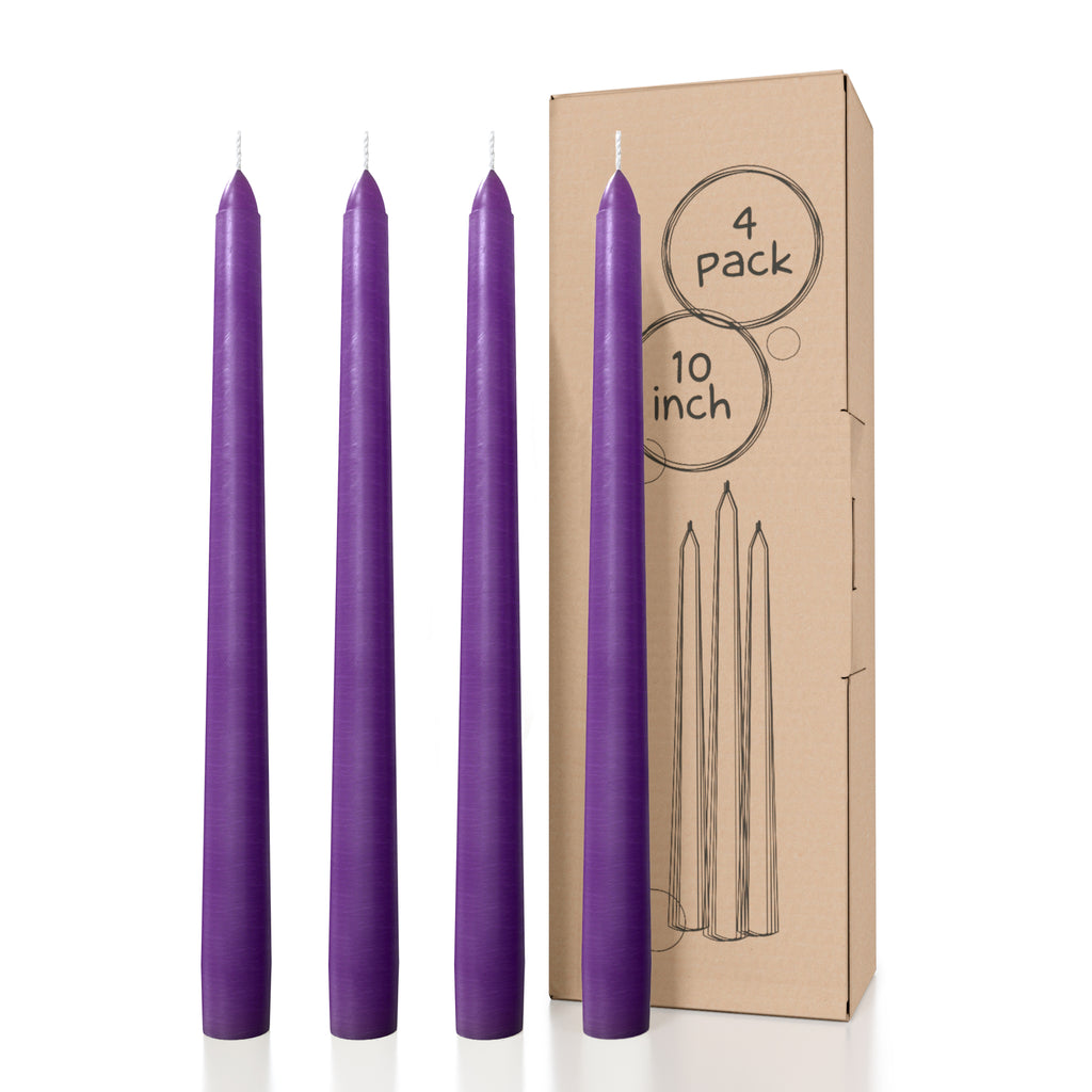 CANDWAX Purple Taper Candles - 4 pack