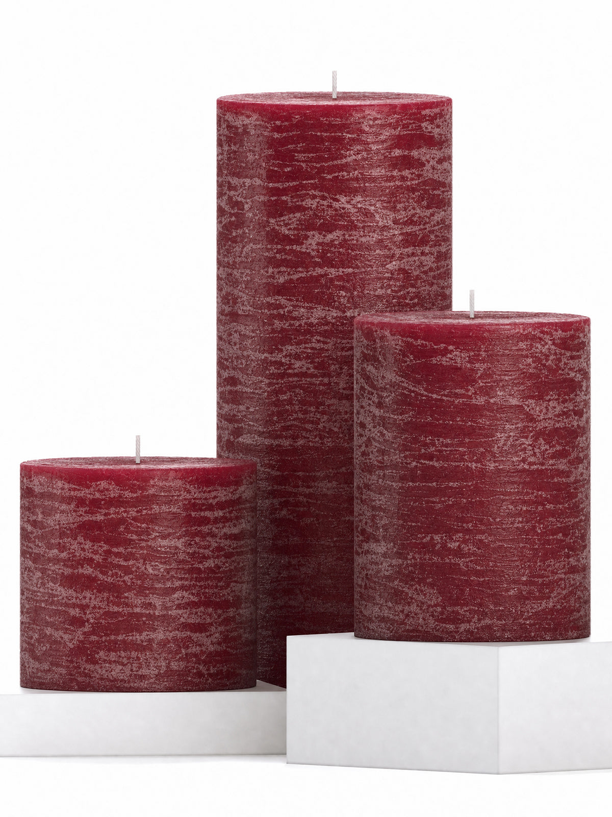 Burgundy Pillar Candles