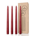 CANDWAX Bordeaux Taper Candles - 4 pack