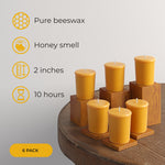 Load image into Gallery viewer, CANDWAX Pure Beeswax Votive Candles Set of 6 - Handmade Honey Yellow Votive Candles Beeswax Natural - 10 Hours Burning Pure Bees Wax Candles for Home
