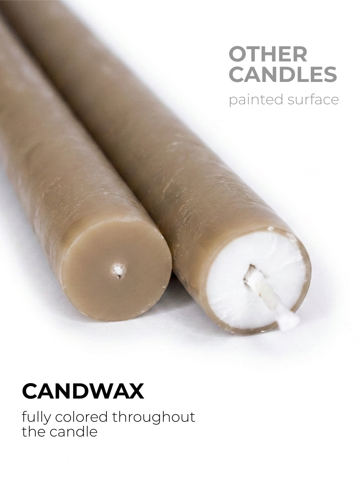 Sand Taper Candles - 12 pack