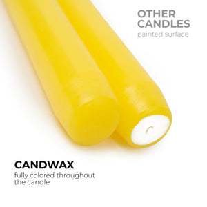 CANDWAX Yellow Taper Candles