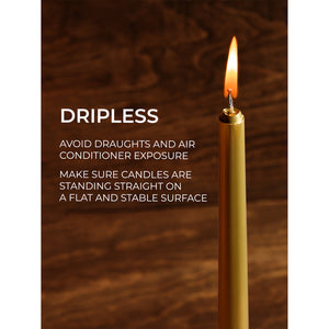 CANDWAX Gold Taper Candles