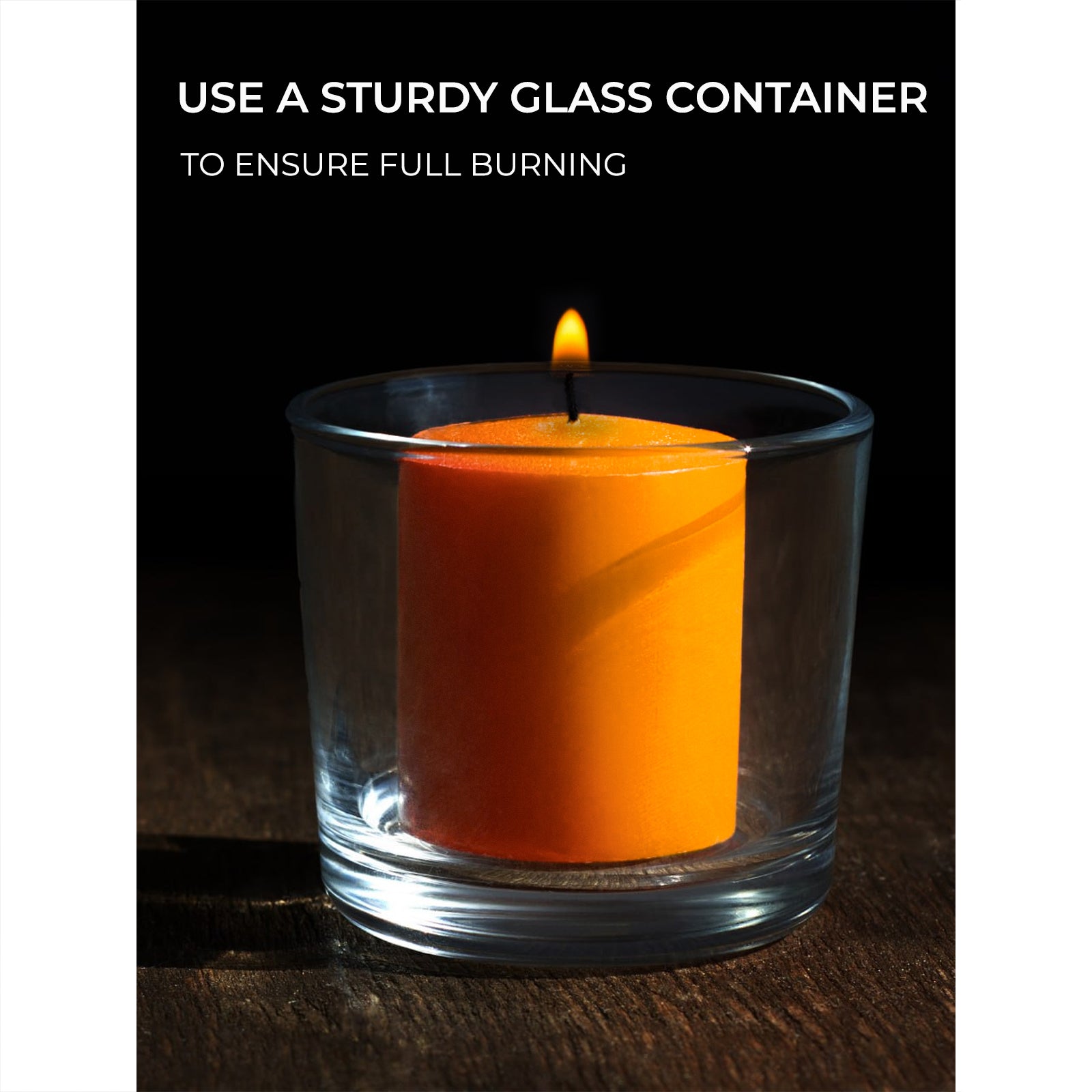 CANDWAX Orange Votive Candles Set of 36