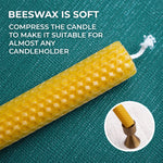 Load image into Gallery viewer, CANDWAX Hand Rolled Beeswax Candles 8 inch Set of 6 - Natural Beeswax Candles Honeycomb Perfect as Dinner Table Candles - 5 Hours Burning Handmade Beeswax Candles Taper - Bees Wax Candles for Home
