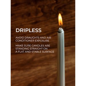 CANDWAX Silver Taper Candles