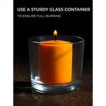 Load image into Gallery viewer, CANDWAX Orange Votive Candles Set of 36
