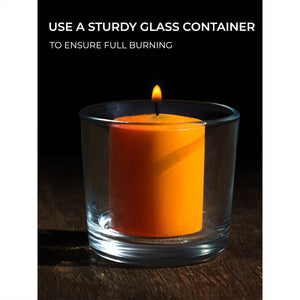 CANDWAX Orange Votive Candles Set of 36