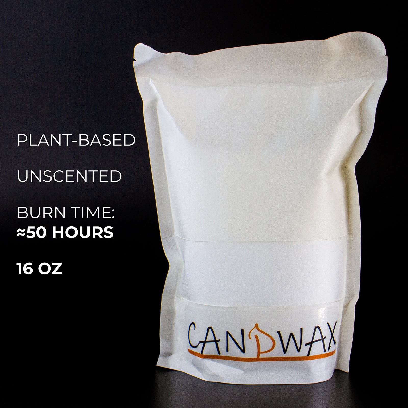 CANDWAX Pearled Candle Wax Sand 16 Oz (450g) - Unscented Plant-Based Smokeless Dripless Gift Powder for Candles - Refillable Candle Pearls with 30 Wicks and a Reusable Glass Container