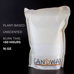Load image into Gallery viewer, CANDWAX Pearled Candle Wax Sand 16 Oz (450g) - Unscented Plant-Based Smokeless Dripless Gift Powder for Candles - Refillable Candle Pearls with 30 Wicks and a Reusable Glass Container
