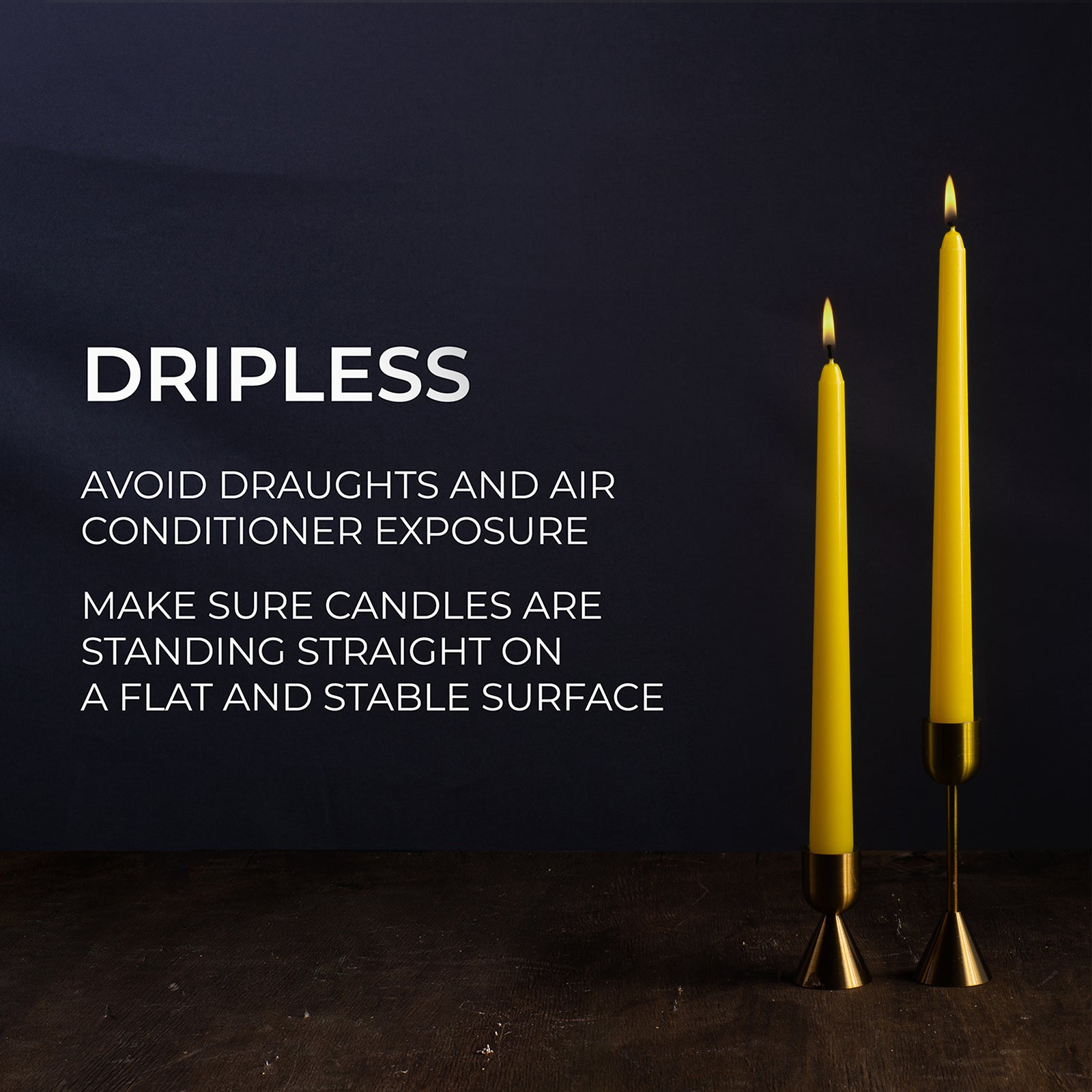 CANDWAX Yellow Taper Candles