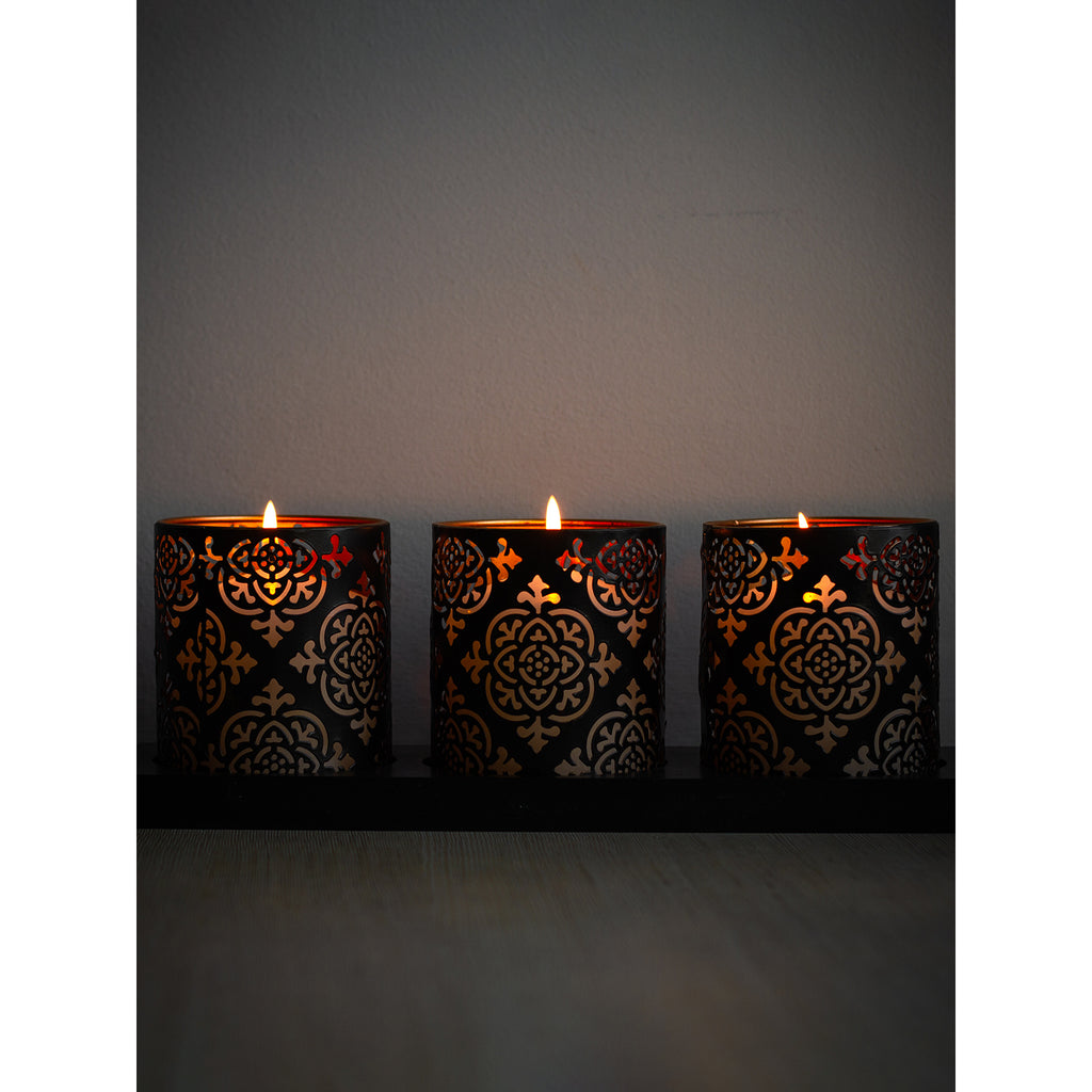 CANDWAX 3x3 inch Ivory Pillar Candles Set of 3 - Elegant Decorative Candles for Home - Unscented Ivory Candles for Relaxing Atmosphere