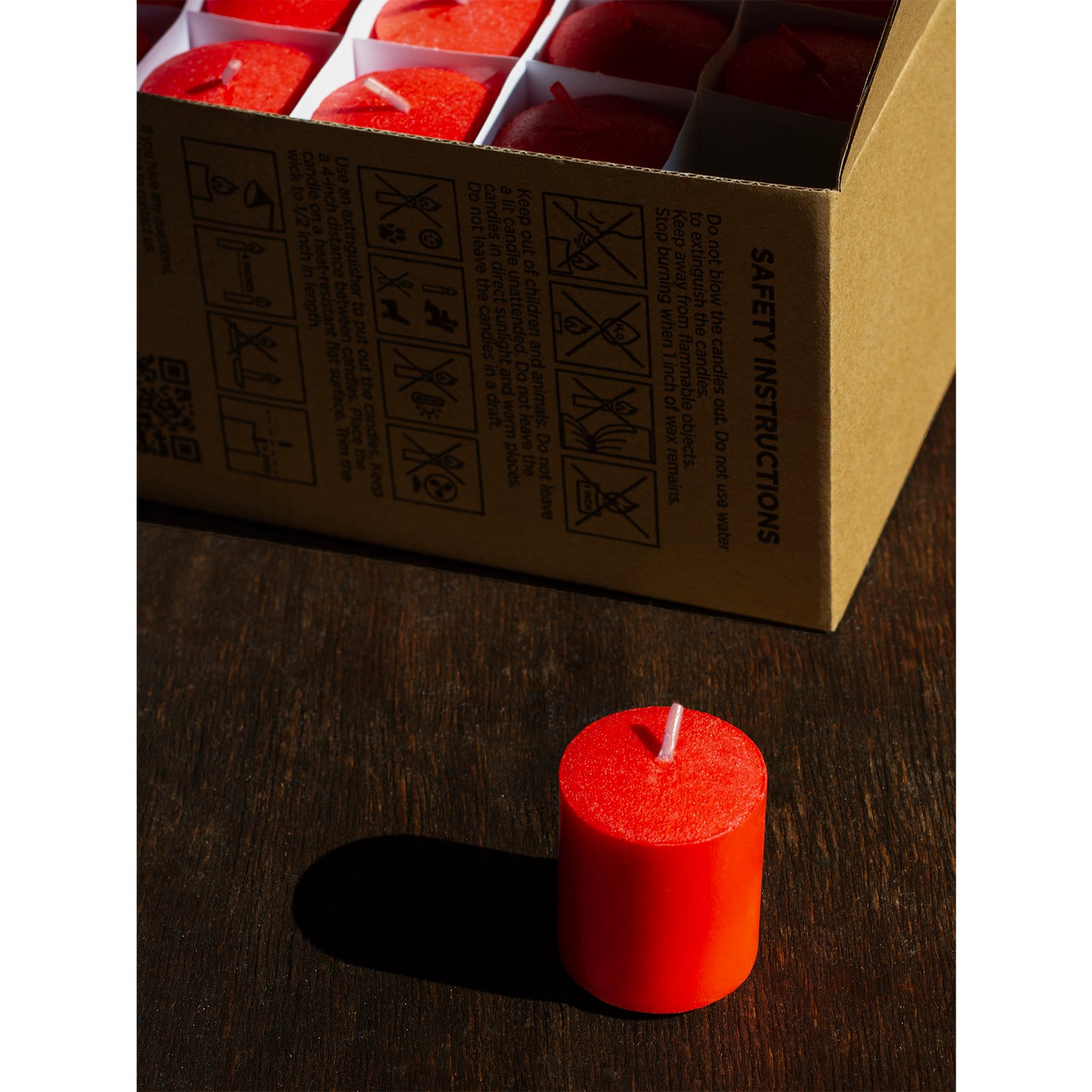 CANDWAX 15 Hour Votive Candles Set of 36 - Red Candles Perfect as Unscented Christmas Candles or Luminaries Candles - 1.5x1.7 inch Red Votive Candles