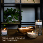 Load image into Gallery viewer, CANDWAX Pearled Candle Wax Sand 16 Oz (450g) - Unscented Plant-Based Smokeless Dripless Gift Powder for Candles - Refillable Candle Pearls with 30 Wicks and a Reusable Glass Container
